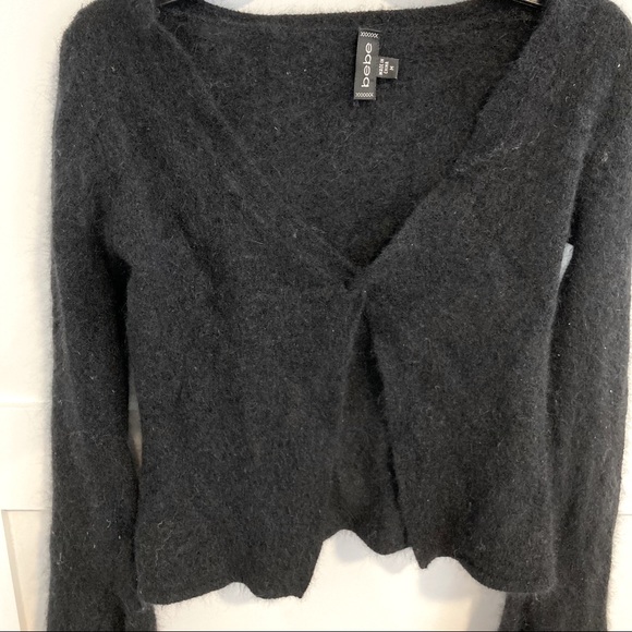 Bebe medium black bell sweater low cut sweater! - Picture 3 of 3